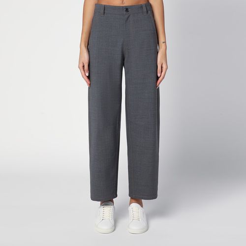 Medium grey wool-blend trousers - Brunello Cucinelli - Modalova