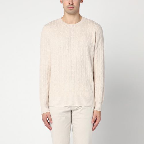 Maglione beige in cashmere a trecce - Brunello Cucinelli - Modalova