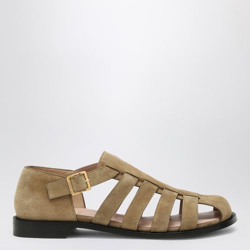 Campo beige suede calfskin sandal - Loewe - Modalova