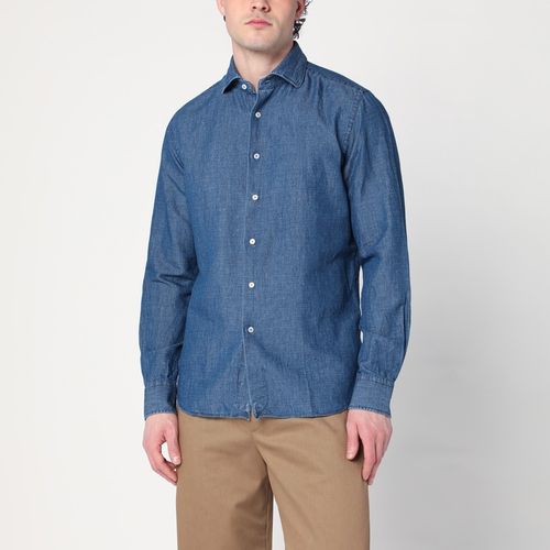 Tailor Fit Hemd aus blauem Denim - XACUS - Modalova