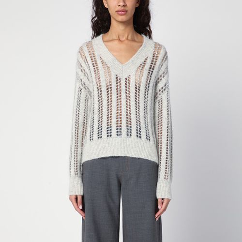 Pearl grey Dazzling Net jumper - Brunello Cucinelli - Modalova