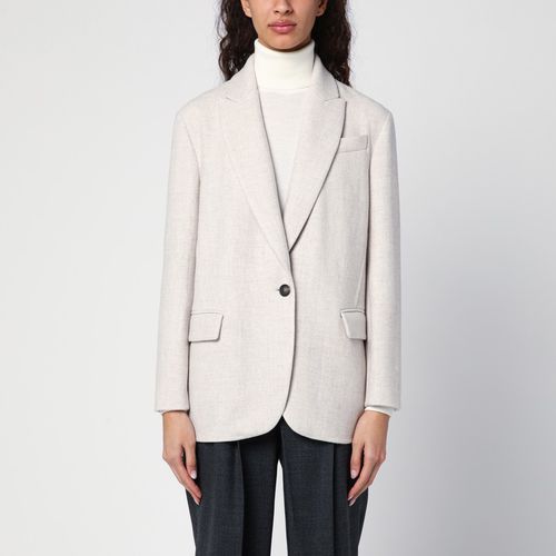 Pearl single-breasted cashmere jacket - Brunello Cucinelli - Modalova