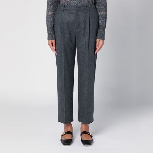 Dark grey wool-blend trousers - Brunello Cucinelli - Modalova