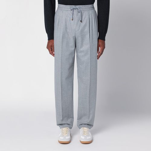 Light grey wool trousers - Brunello Cucinelli - Modalova