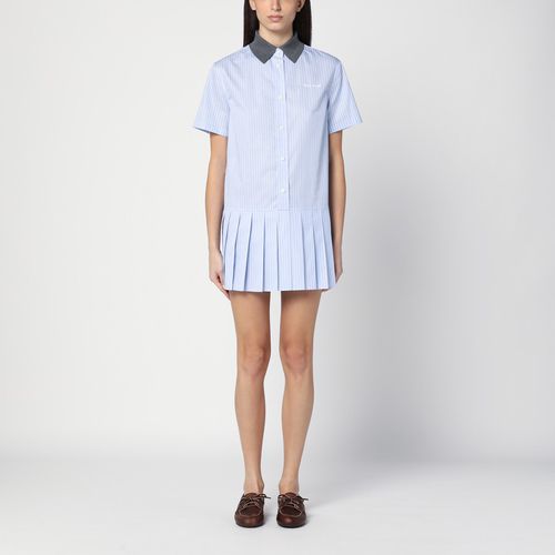 White striped mini chemisier dress - Miu Miu - Modalova