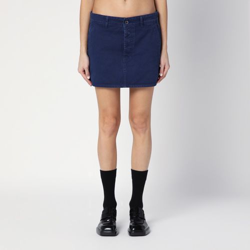 Indigo blue denim mini skirt - Miu Miu - Modalova