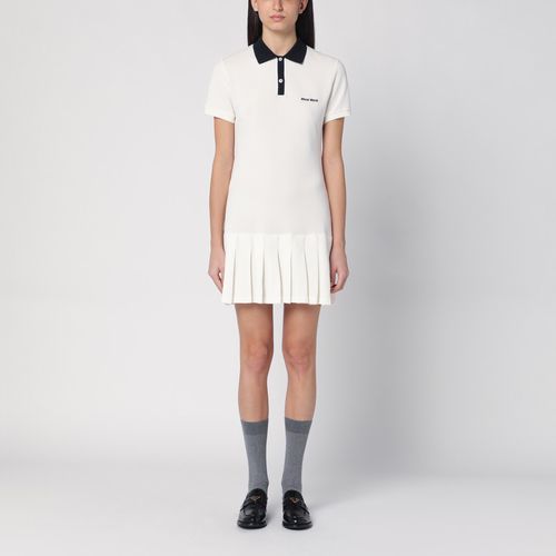 Black/white cotton dress - Miu Miu - Modalova