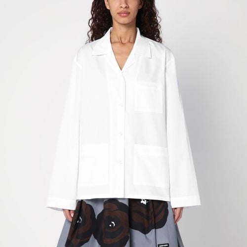 White poplin shirt with pockets - Miu Miu - Modalova