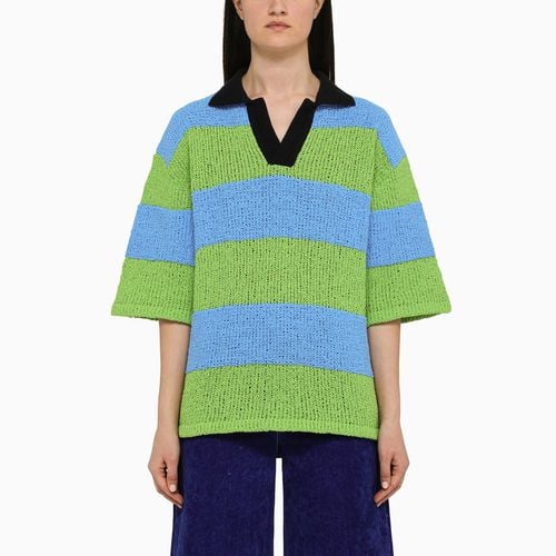 Striped knitted polo shirt - SUNNEI - Modalova