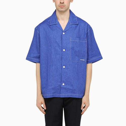 Blue linen bowling shirt - SUNNEI - Modalova