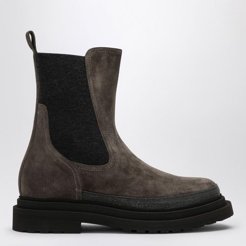 Brauner Chelsea Boot aus Wildleder - Brunello Cucinelli - Modalova