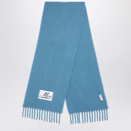 Alpaca light blue scarf - Marni - Modalova