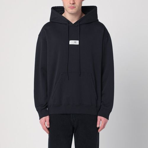 Black sweatshirt with logo label - MM6 Maison Margiela - Modalova