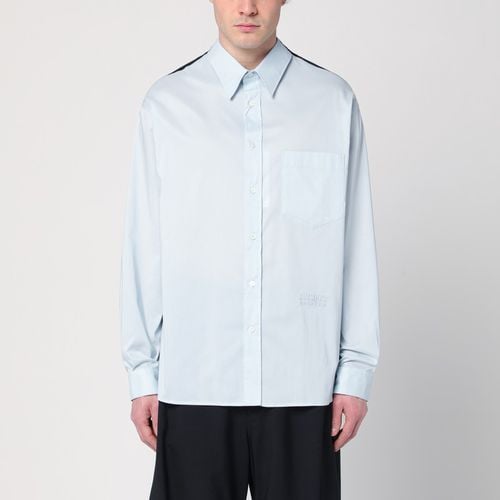 Camicia azzurra/nera in misto cotone - MM6 Maison Margiela - Modalova