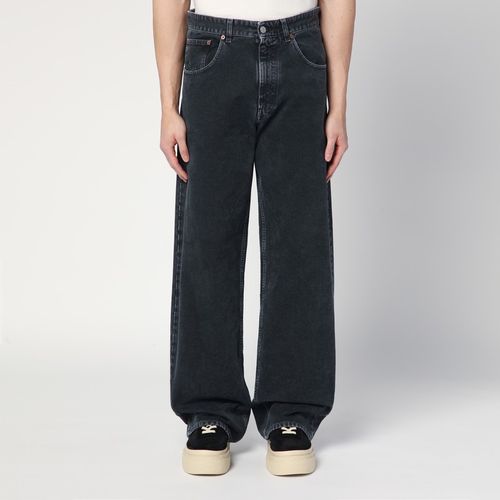 Jeans ampio in denim nero - MM6 Maison Margiela - Modalova