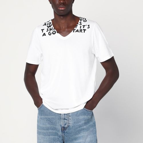 White AIDS cotton T-shirt - MM6 Maison Margiela - Modalova