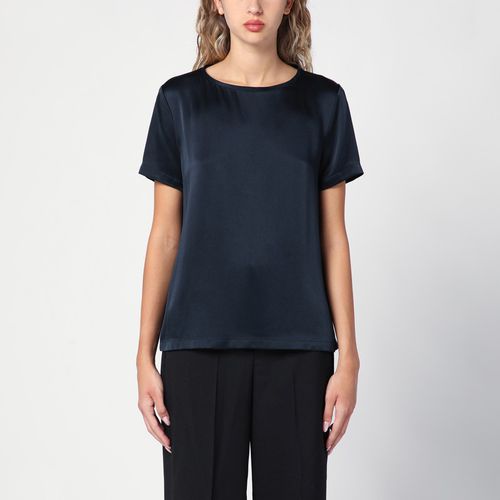 Blaues T-Shirt aus Viskose-Satin - 'S Max Mara - Modalova