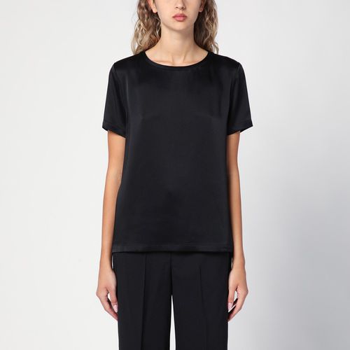 Black T-shirt in viscose-blend satin - 'S Max Mara - Modalova