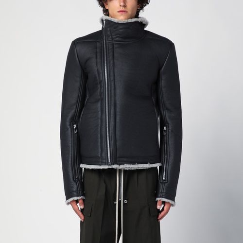 Giacca Bauhaus nera in shearling - Rick Owens - Modalova