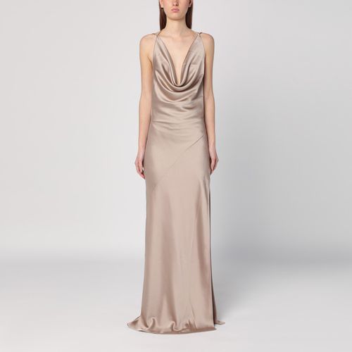 Greige dress with open back - THE ANDAMANE - Modalova