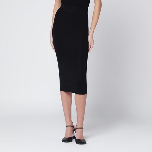 Gonna midi nera in misto viscosa - Entire Studios - Modalova