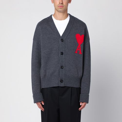 Ami De Coeur grey wool cardigan - Ami Paris - Modalova