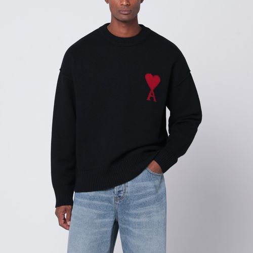 Schwarzer Wollpullover Ami De Coeur - Ami Paris - Modalova