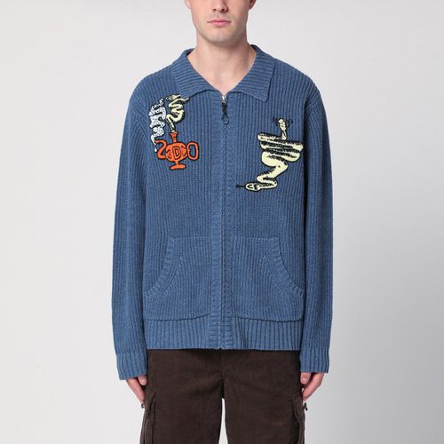 Cardigan con zip Snake Charmer blu - Brain Dead - Modalova