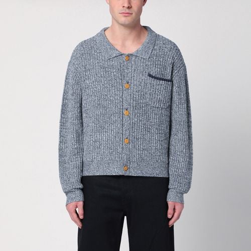 Blue weave cotton cardigan - Brain Dead - Modalova