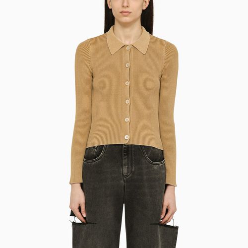 Sand-coloured ribbed cotton cardigan - Our Legacy - Modalova