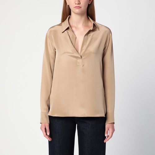 Beigefarbene Bluse aus China-Krepp aus Seide - Max Mara - Modalova