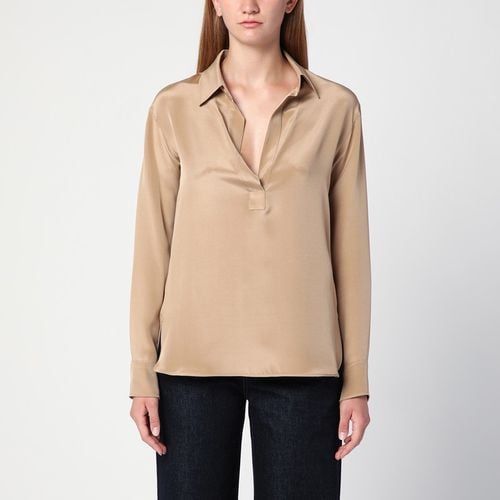 Camicia beige in crêpe de chine di seta - Max Mara - Modalova