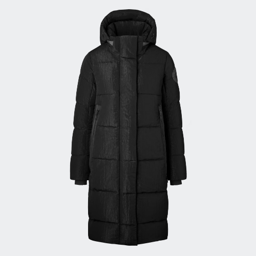 Byward Parka mit schwarzem Logo und glänzender Crinkle-Textur (Weiblich, , XS) - Canada Goose - Modalova