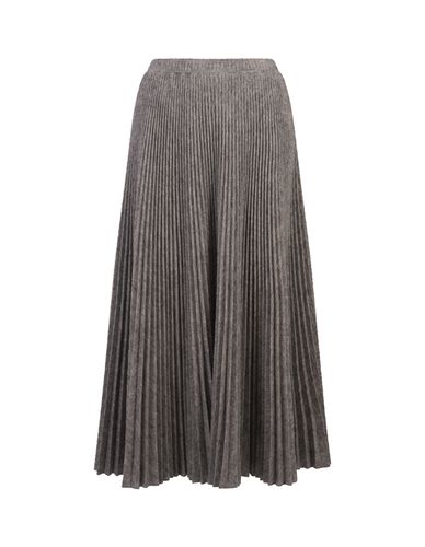 Mohair Blend Pleated Midi Skirt - Ermanno Scervino - Modalova