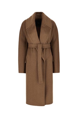 Biscuit Cashmere Blend Oversize Coat - Max Mara Atelier - Modalova