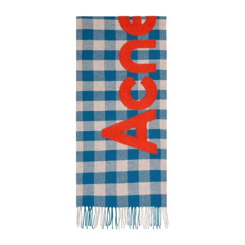 Checkered Logo Detailed Scarf - Acne Studios - Modalova