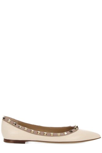 Garavani Rockstud Pointed Toe Ballerina Shoes - Valentino Garavani - Modalova