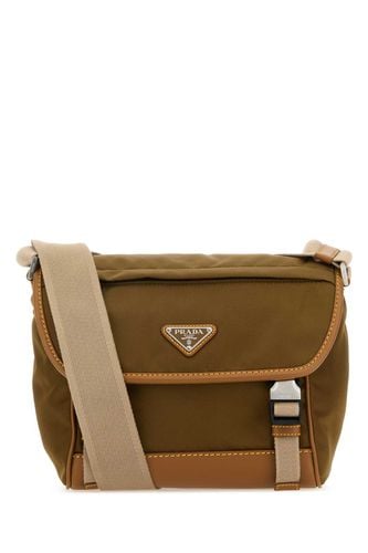 Two-tone Nylon And Leather Crossbody Bag - Prada - Modalova