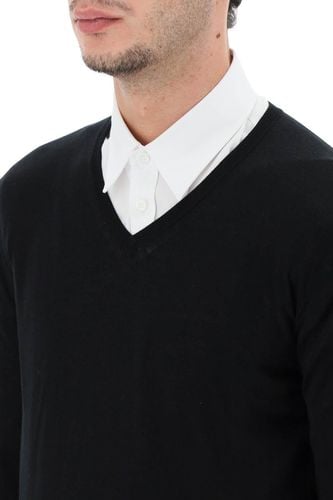 Super Fine Merino Wool V-neck Sweater - Drumohr - Modalova