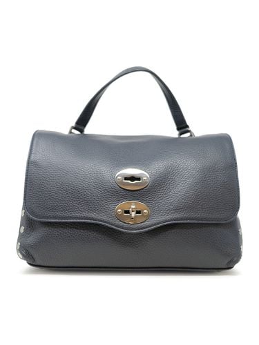 Z0520 Dark Navy Postina Daily Giorno S Leather Handbag - Zanellato - Modalova