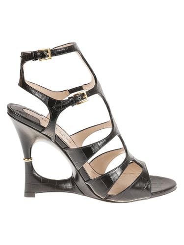 Tom Ford Shiny Stamped Croc Sandals - Tom Ford - Modalova