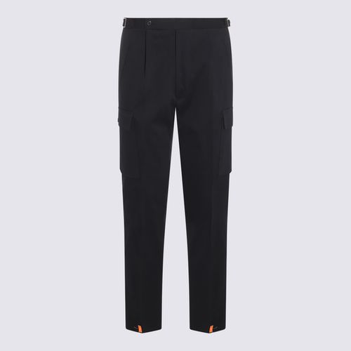 Black Cotton Stretch Cargo Pants - Kiton - Modalova