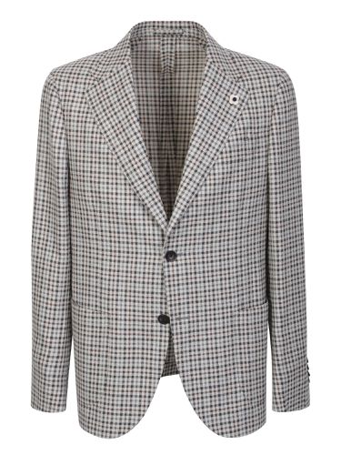 Checked Single-breasted Jacket - Lardini - Modalova