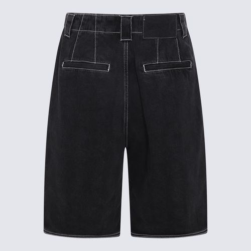 Sunnei Washed Black Denim Shorts - Sunnei - Modalova