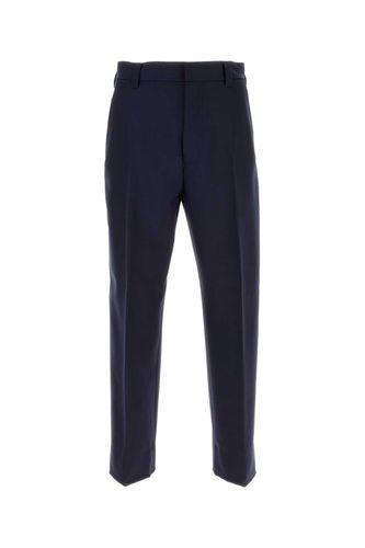 Zegna Navy Blue Wool Pant - Zegna - Modalova