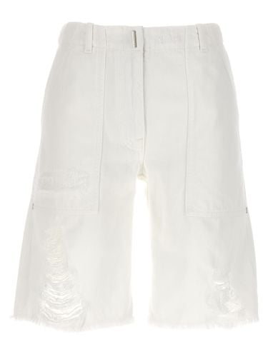 Destroyed Denim Bermuda Shorts - Givenchy - Modalova