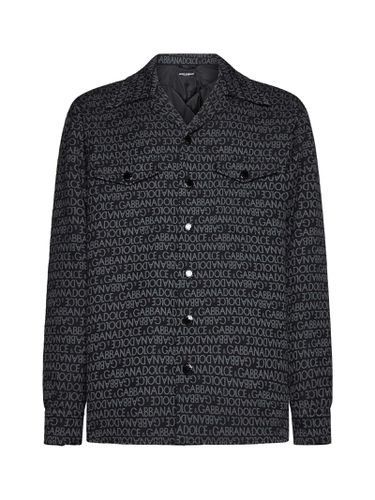 Monogram Jacquard Padded Overshirt - Dolce & Gabbana - Modalova