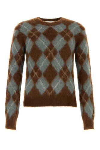 Paris Argyle Knitted Jumper - Ami Alexandre Mattiussi - Modalova