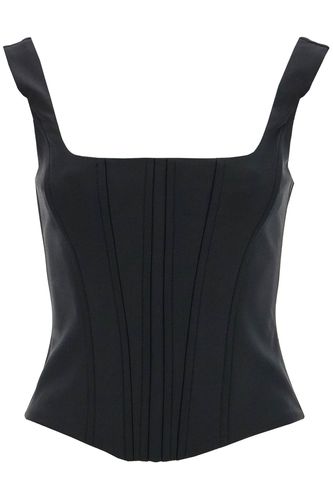 Stretch Wool Corset Top With Nine Words - Giuseppe di Morabito - Modalova