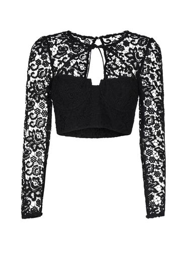 Self-portrait Cropped Lace Top - self-portrait - Modalova